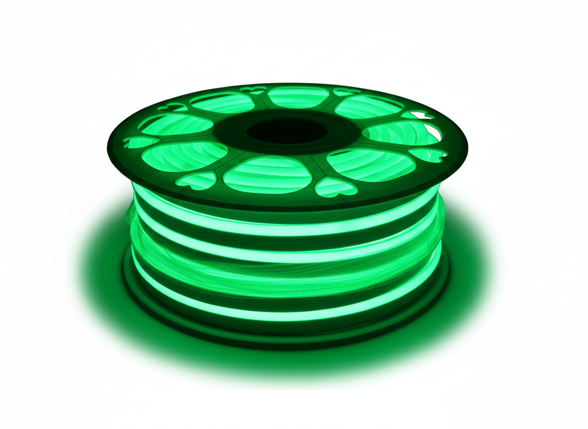 MANGUERA NEON LED LUZ VERDE ROLLO 25 MTS