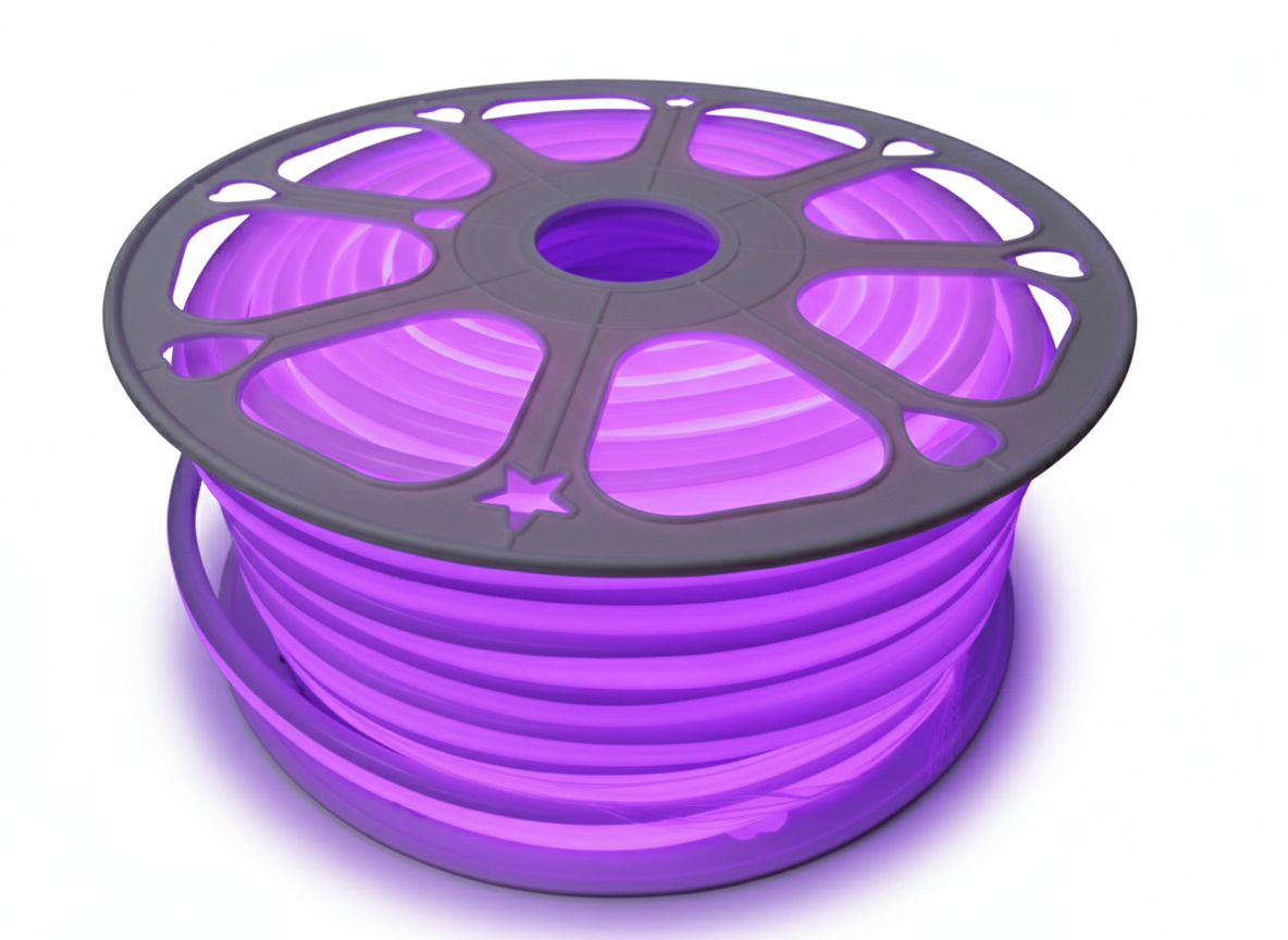 MANGUERA NEON LED LUZ MORADO ROLLO 25 MTS