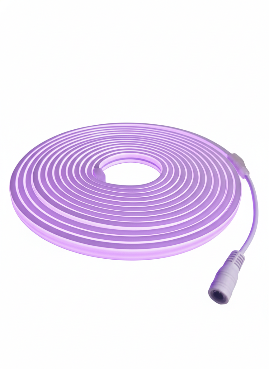 TIRA LED NEÓN FLEX 5 mts LUZ MORADA