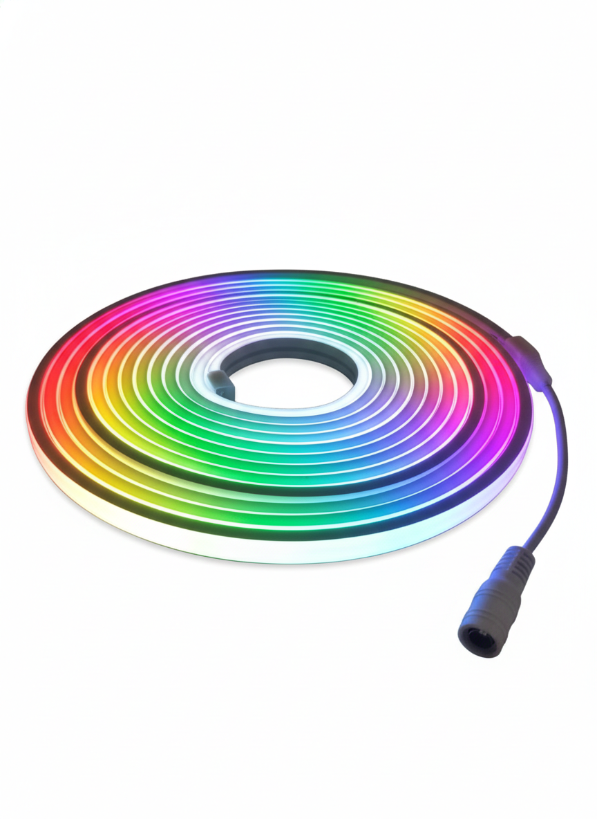 TIRA LED NEÓN FLEX PIXEL 5 mts LUZ RGB MULTICOLOR