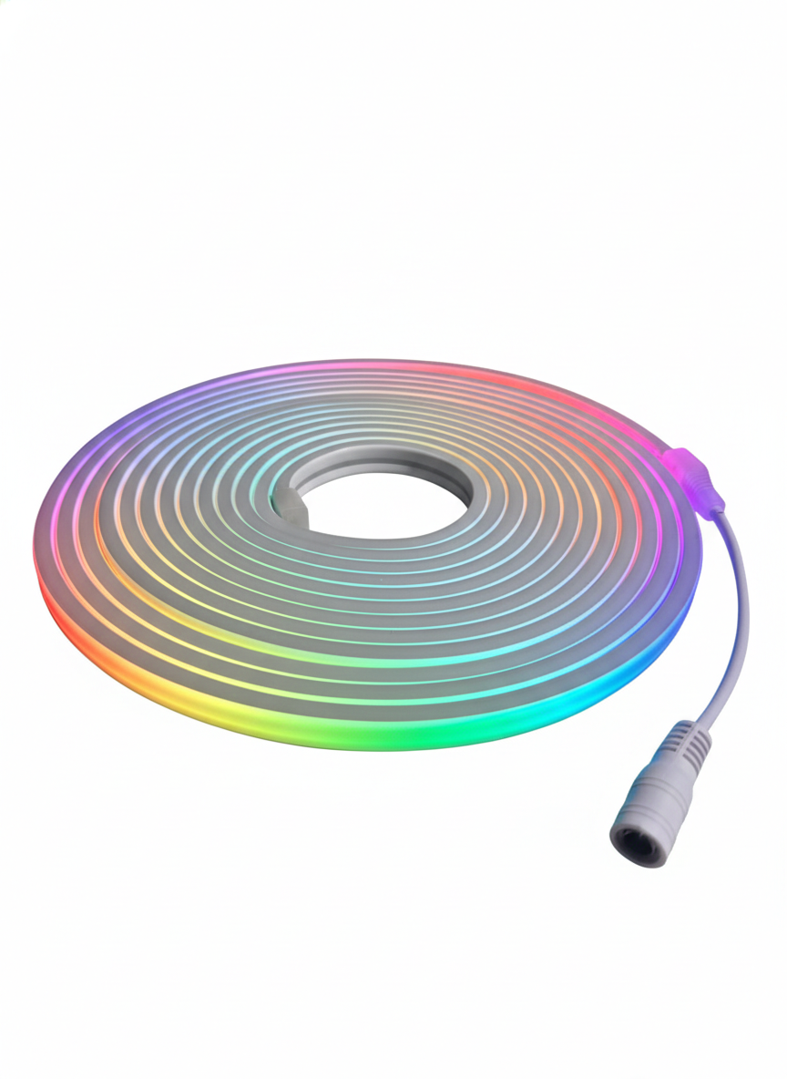 TIRA LED NEÓN FLEX 5 mts LUZ RGB MULTICOLOR