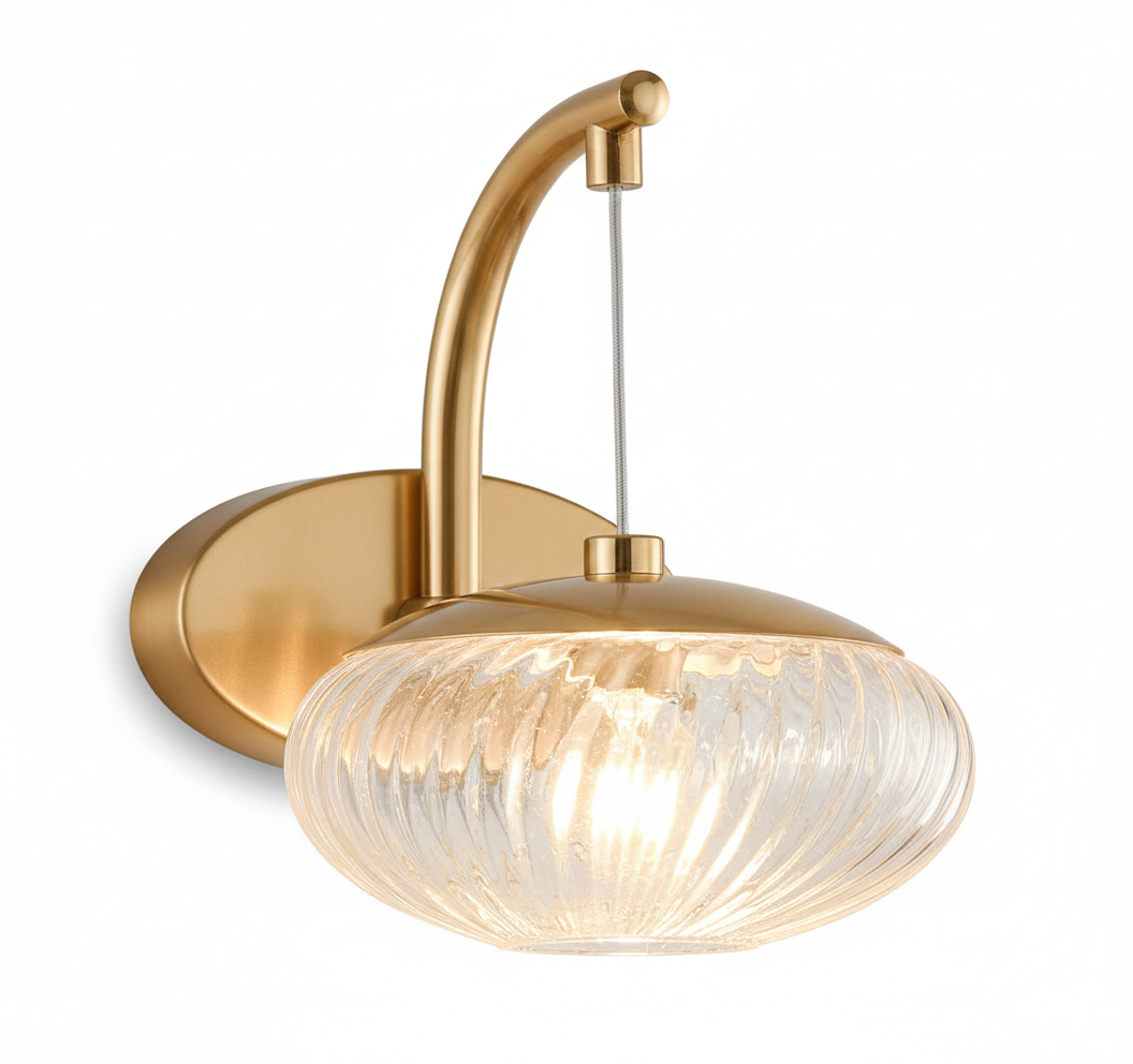 LAMPARA DE PARED DECORATIVA LED CON DISEÑO DE ESFERA CRISTAL 3 TEMPERATURAS