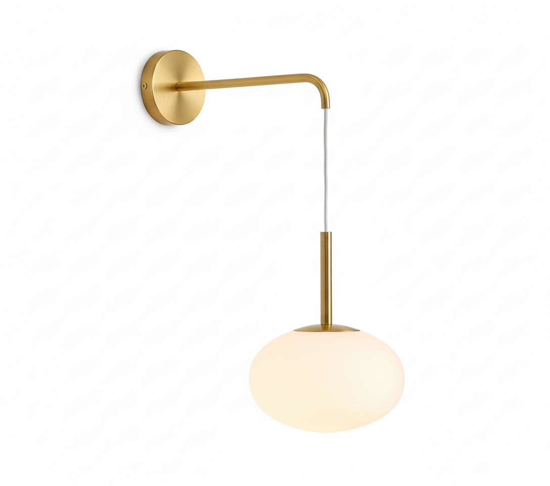 LAMPARA DE PARED DECORATIVA LED CON UNA BOLA DE CRISTAL 3 TEMPERATURAS