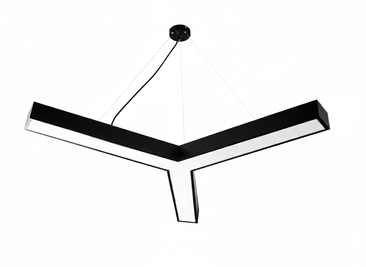 LAMPARA DE OFICINA LED COLGANTE EN FORMA DE Y 72W LUZ BLANCA