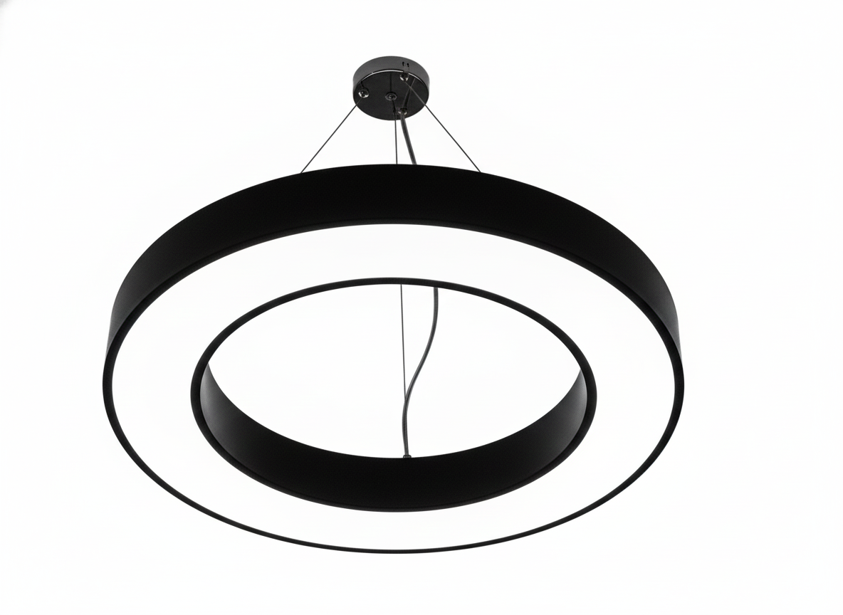 LAMPARA DE OFICINA LED COLGANTE EN FORMA DE CIRCULO 72W LUZ BLANCA