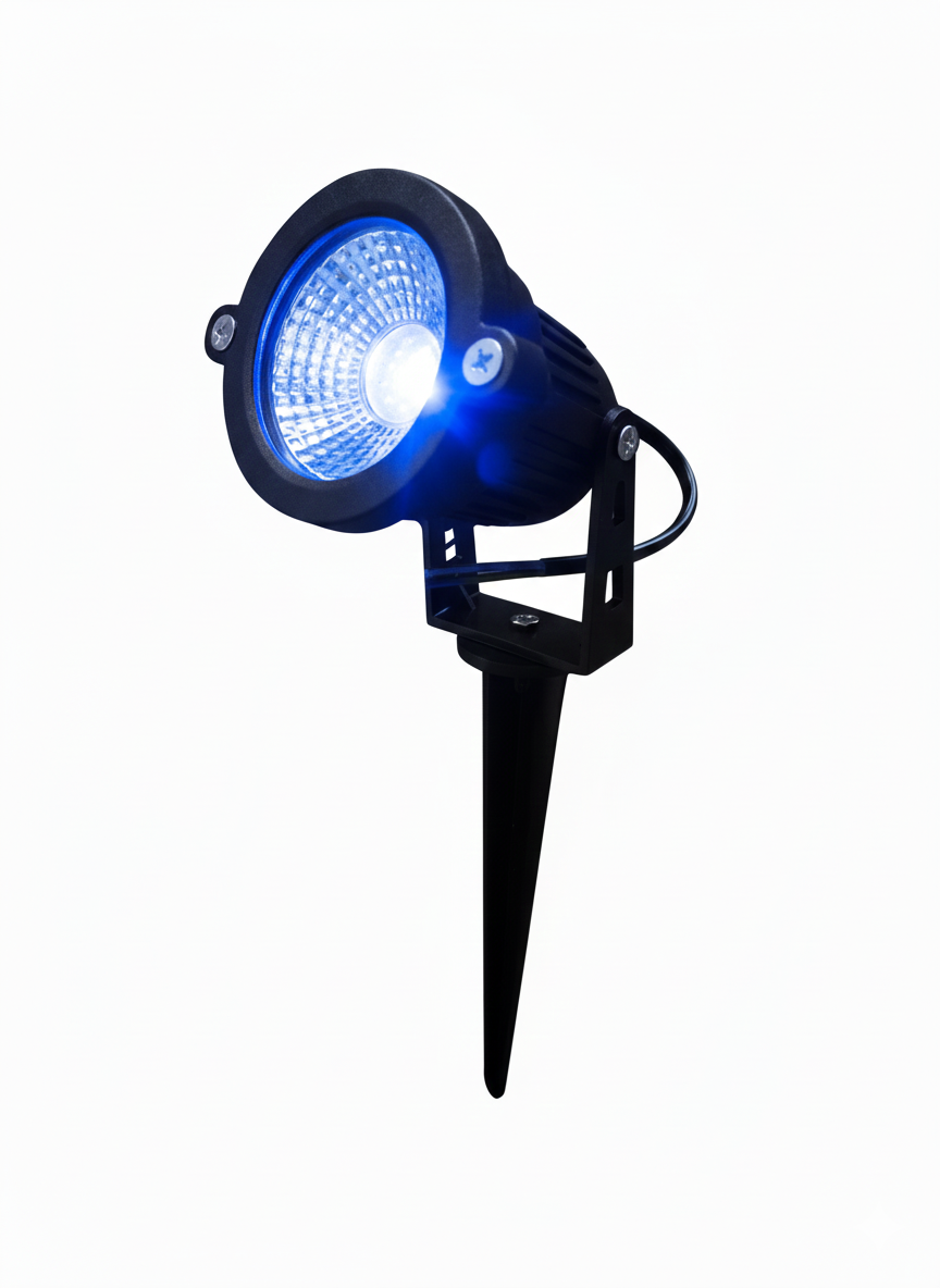 LAMPARA ESTACA PARA JARDIN LED 12W LUZ AZUL