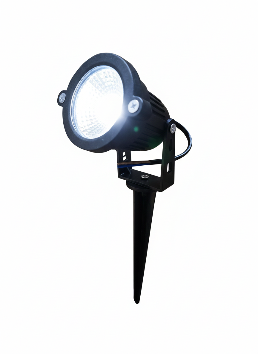 LAMPARA ESTACA PARA JARDIN LED 12W LUZ BLANCA