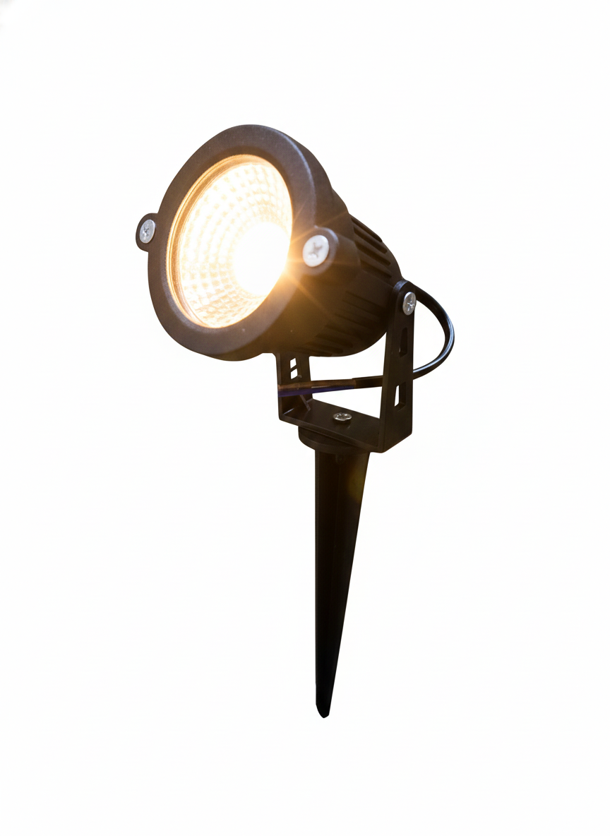 LAMPARA ESTACA PARA JARDIN LED 12W LUZ CALIDA
