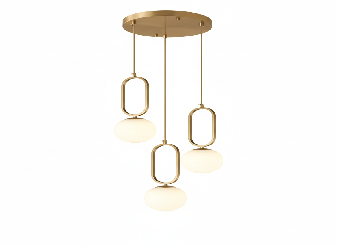 COLGANTE LED MODERNO 3 LUCES CRISTAL 3 TEMPERATURAS COLO LATON