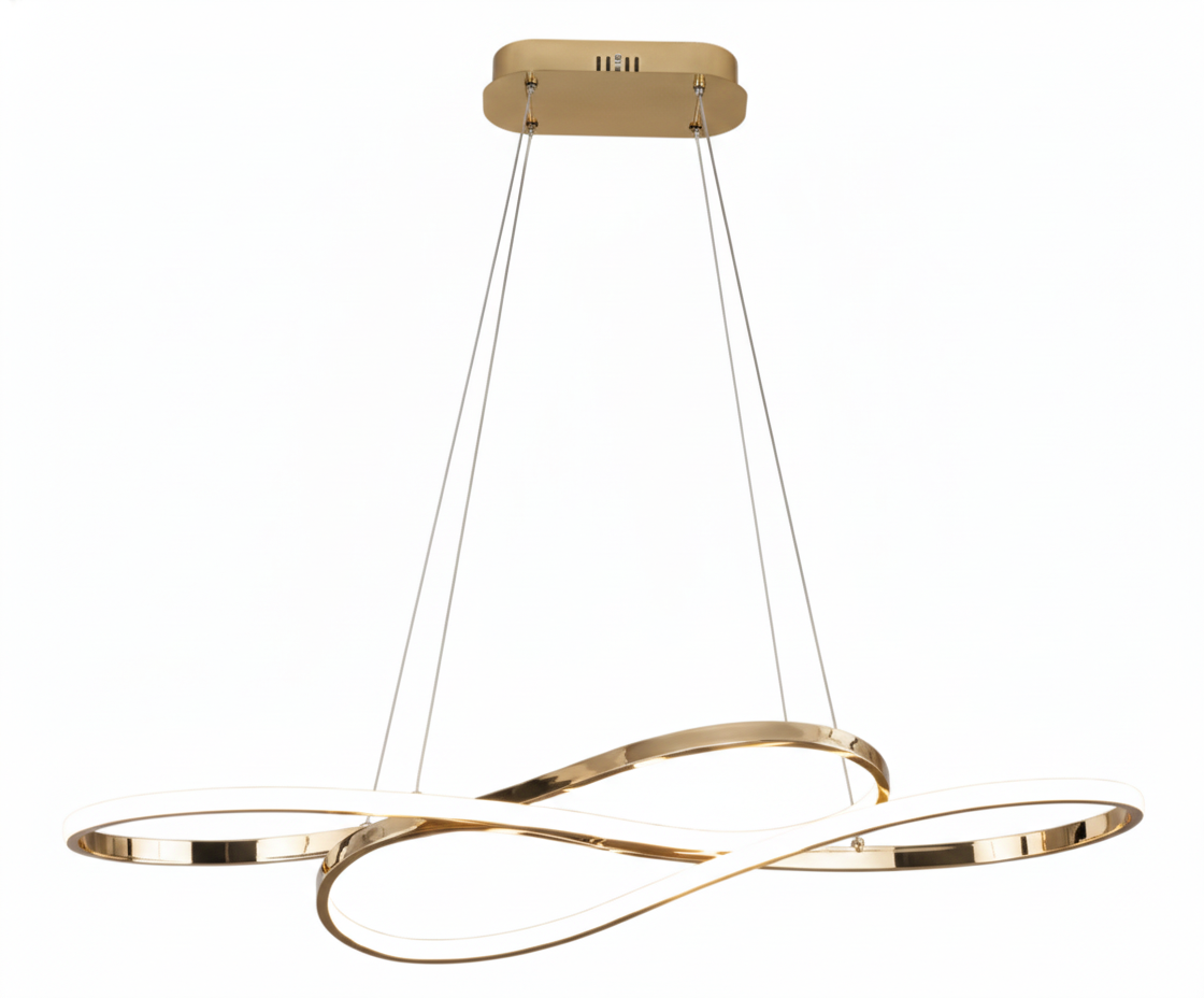 COLGANTE MINIMALISTA FORMA DE INFINITO 3 TEMPERATURAS COLOR DORADO