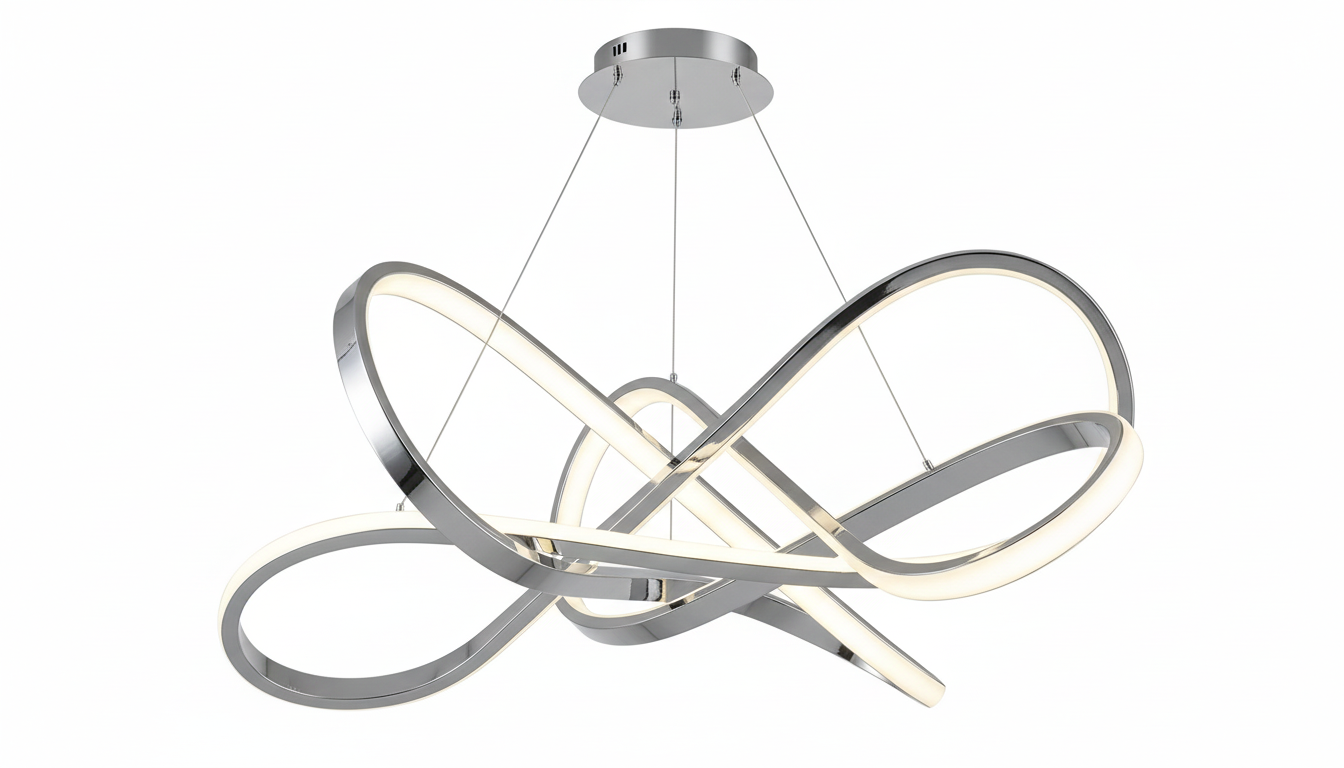 COLGANTE LED MINIMALISTA PLATEADO CON ANILLOS IREEGULAR 3 TEMPERATURAS