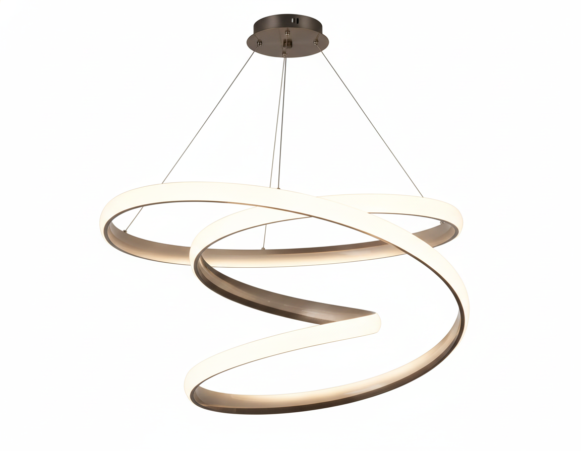 COLGANTE LED MINIMALISTA CON DISEÑO DE ESPIRAL 3 TEMPERATURAS COLOR DORADO