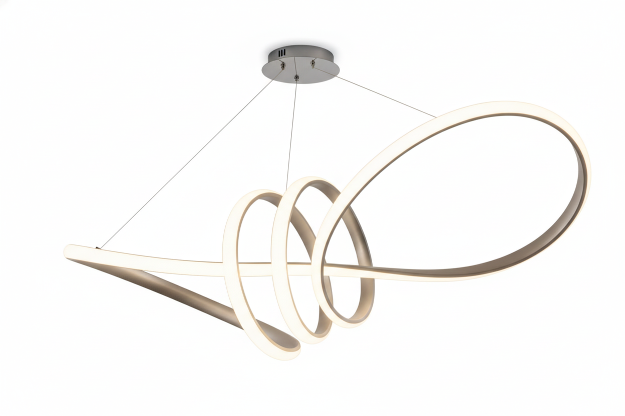 COLGANTE LED MINIMALISTA CON DISEÑO DE NUDO 3 TEMPERATURAS COLOR DOLORADO