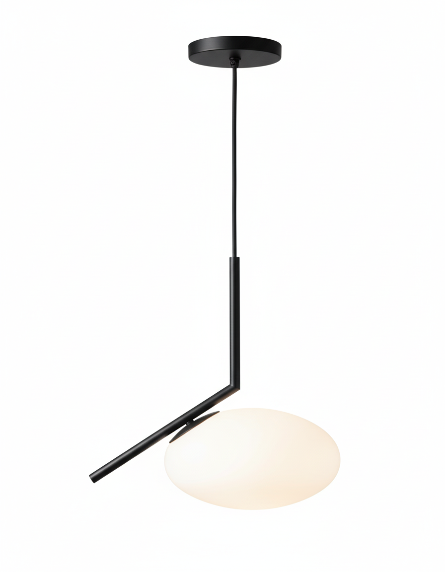 LAMPARA LED COLGANTE ESFERA CRISTAL 3 TEMPERATURAS COLOR NEGRO