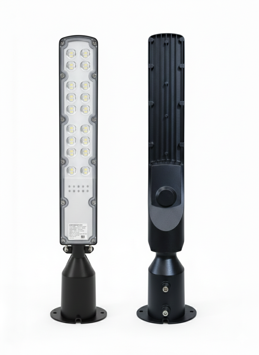 LÁMPARA LED SUBURBANA BARRA 50W CON FOTOCELDA