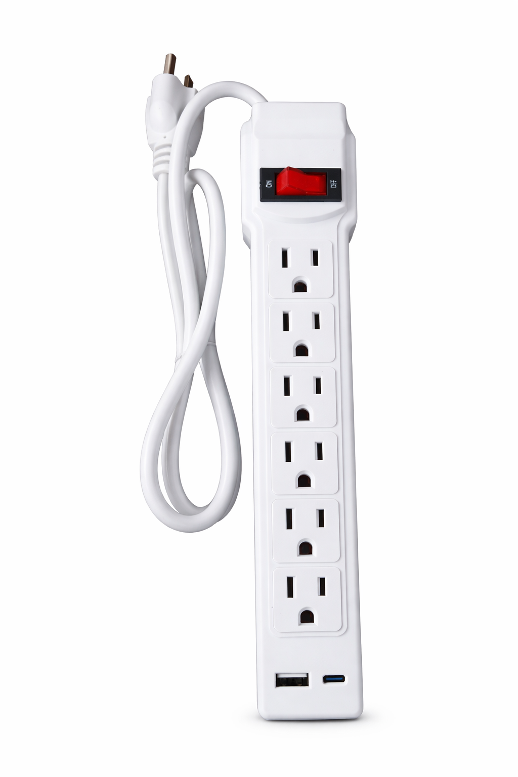 MULTICONTACTO 6 CONTACTOS CON TYPE-C Y USB