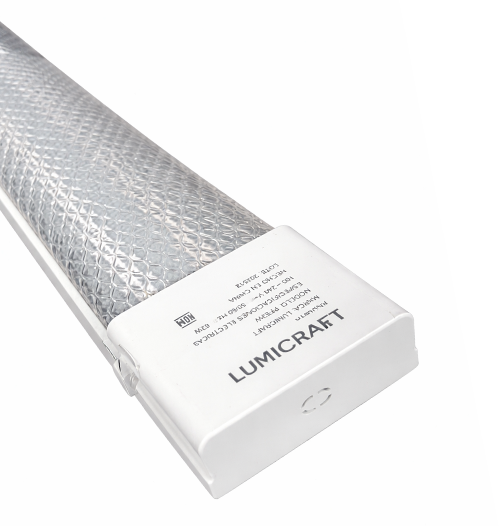 REGLETA DE ACRILICO 62W 1.20m 2 TIRAS DE LED