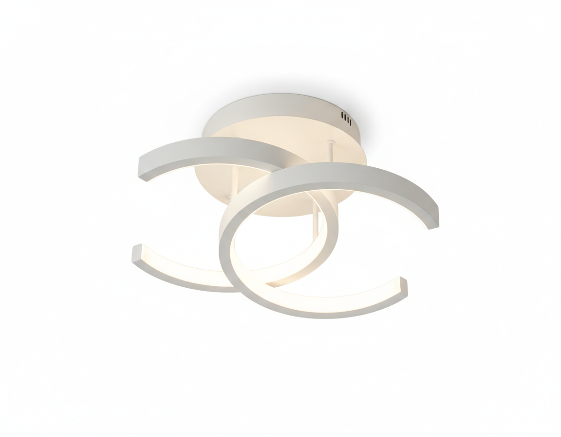 PLAFON DE TECHO LED MODERNO CON DISEÑO EN FORMA DE CURVAS TEMPERATURAS
