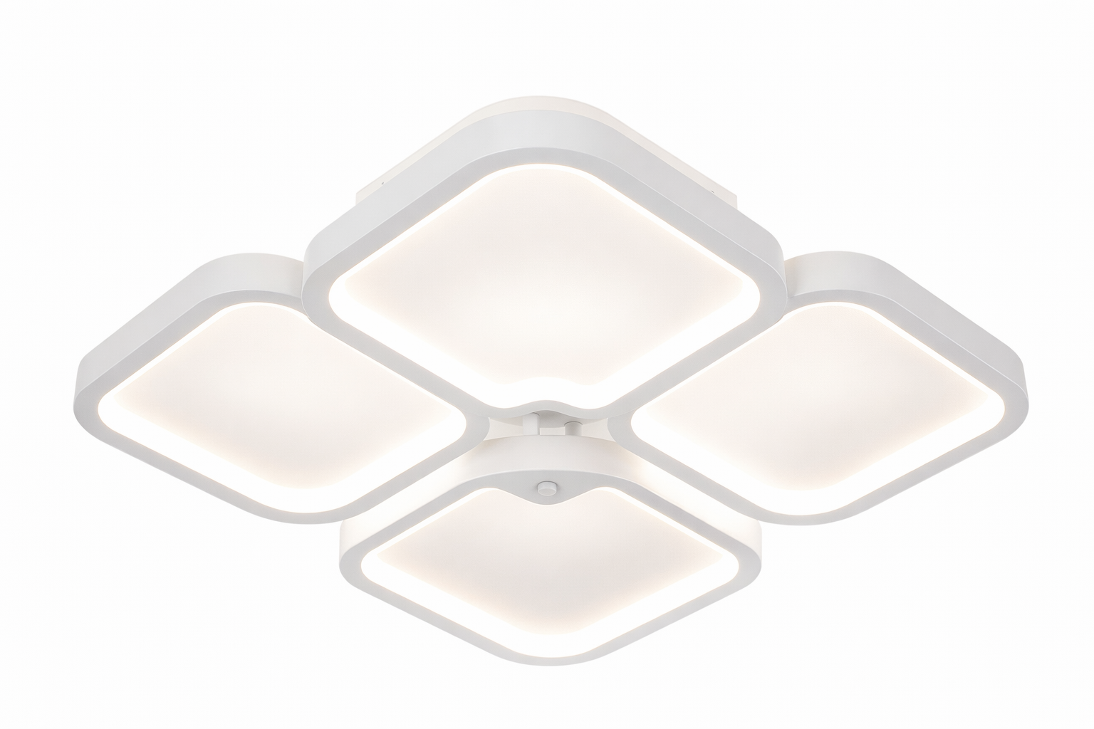 PLAFON DE TECHO LED MODERNO CON 4 MODULOS CUADRADOS 3 TEMPERATURAS