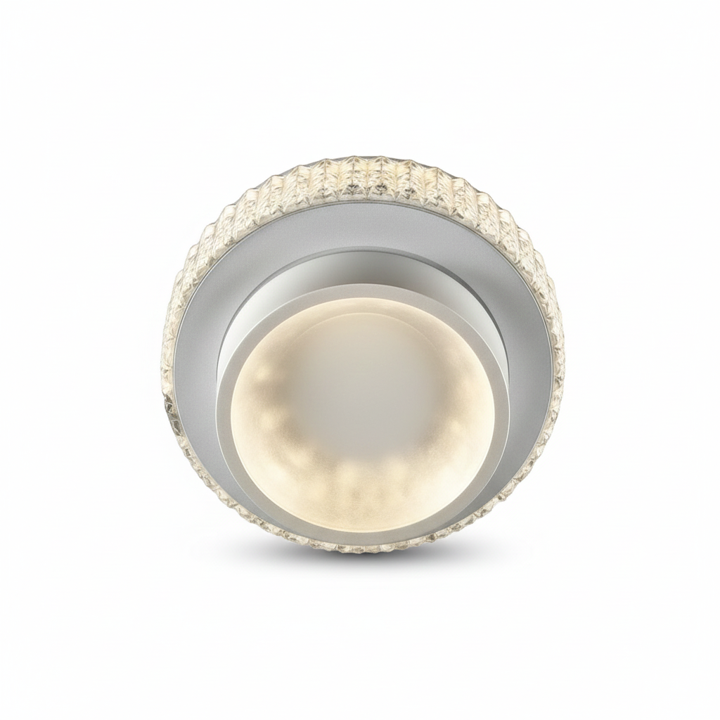 PLAFON DE TECHO LED MODERNO REDONDO CRISTAL 3 TEMPERATURAS