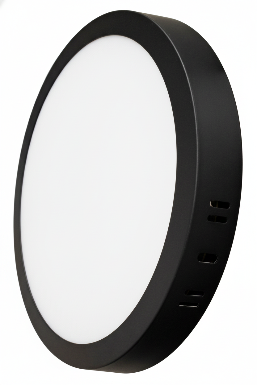 FAT SOBREPONER 12W MARCO NEGRO LUZ BLANCA