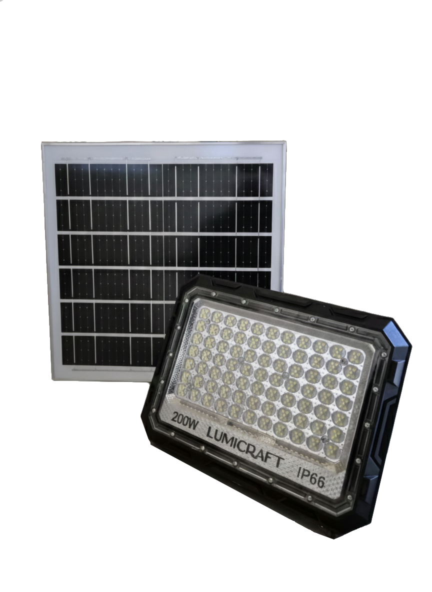 REFLECTOR SLIM SOLAR 100W LUZ BLANCA CON FOTOCELDA