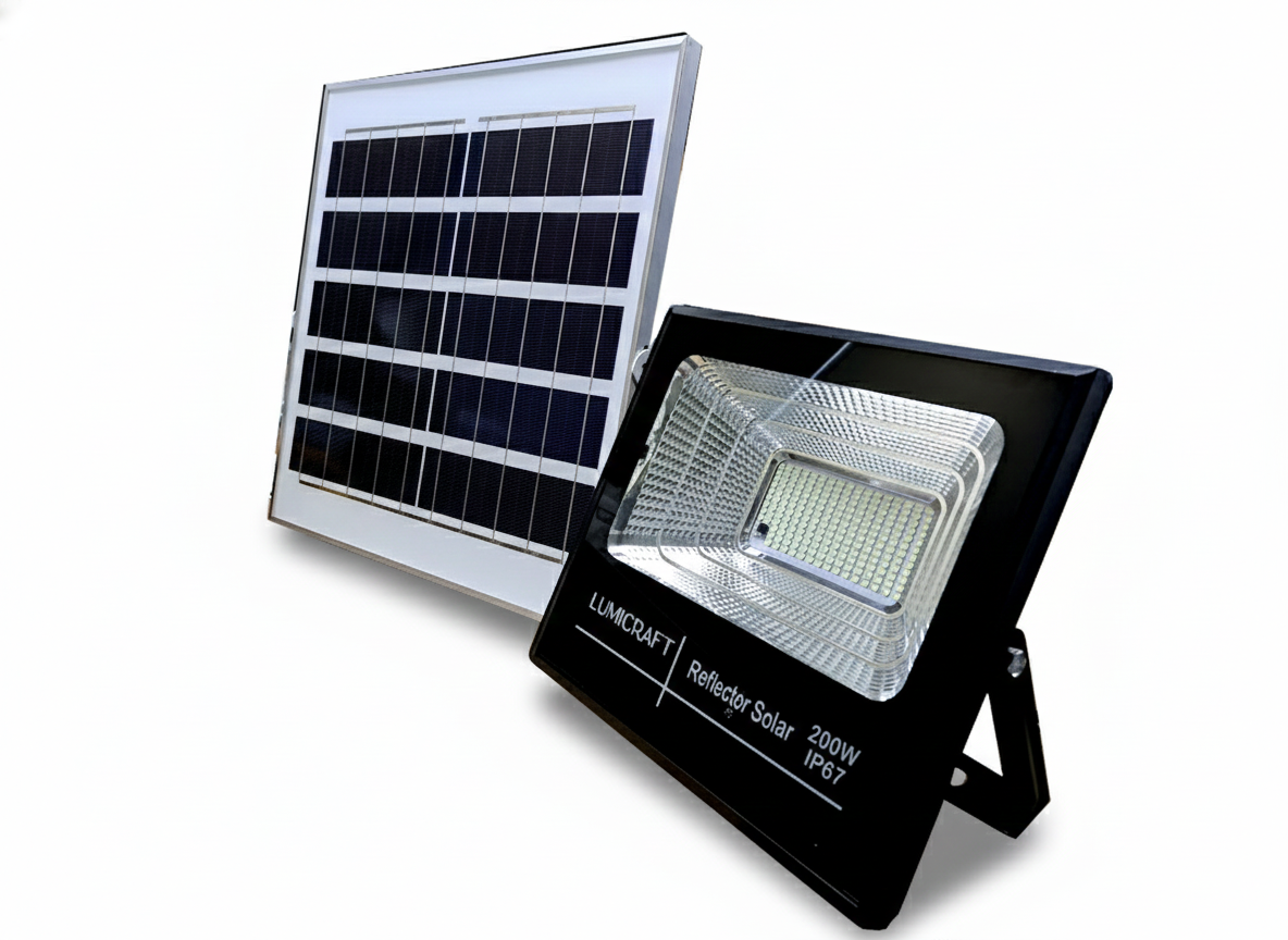 REFLECTOR LED SOLAR 100W LUZ BLANCA