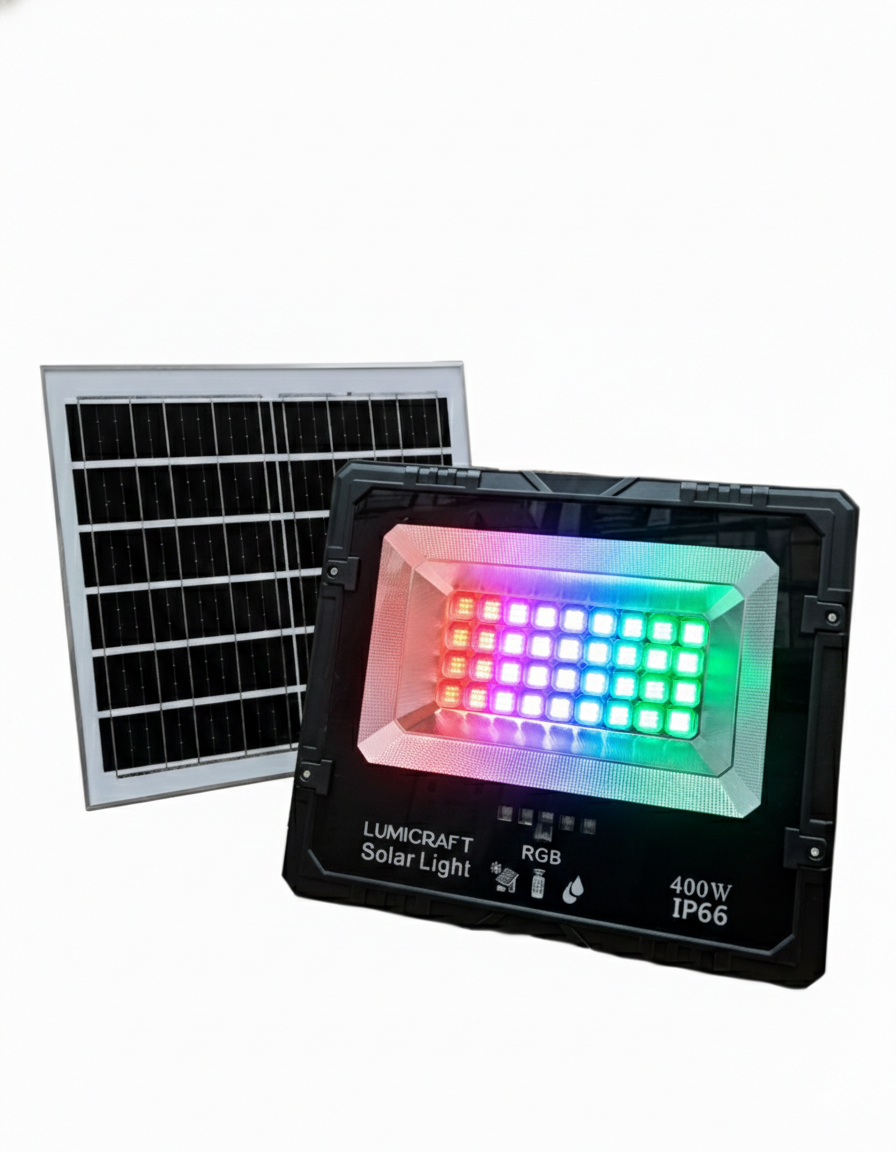 REFLECTOR LED SOLAR 400W RGB