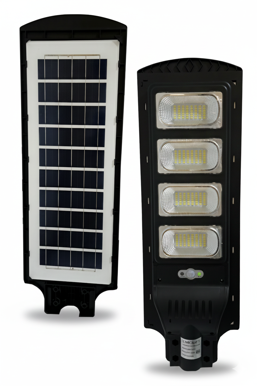 LAMPARA SUBURBANA LED SOLAR 200W LUZ BLANCA