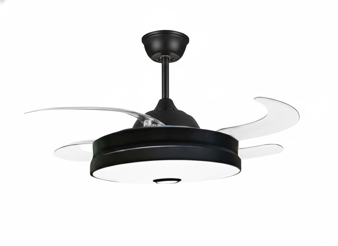 VENTILADOR DE TECHO CON BOCINA 88W ASPA RETRACTIL 3 TEMPERATURAS