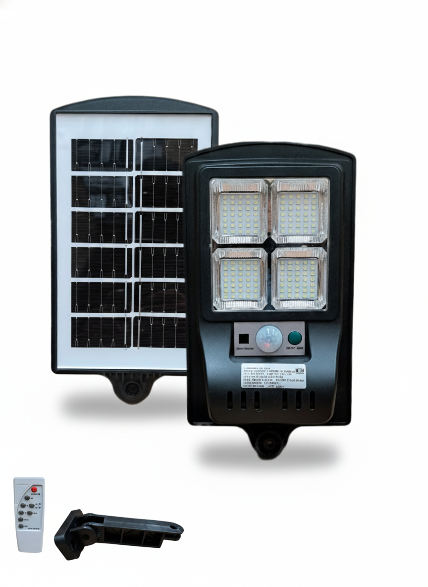 LAMPARA LED SOLAR MINI SUBURBANA 60W LUZ BLANCA